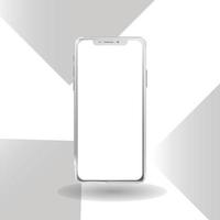 telefono cellulare con ombra per schermo vuoto business isolato su sfondo bianco. mockup per mostrare il design del sito Web mobile o schermare le tue applicazioni. illustrazione vettoriale