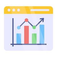 icona di design unico delle statistiche web vettore