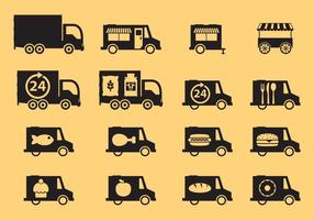 Icone di camion di cibo vettore