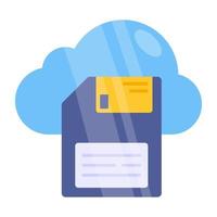 disegno vettoriale di cloud floppy