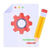 icona di download premium della gestione della scrittura degli articoli vettore