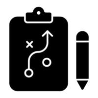 una solida icona di design di stratagemma vettore