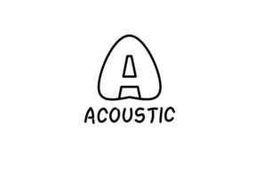 lettera iniziale a pick logo chitarra vettore
