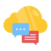 icona del design moderno della chat cloud vettore