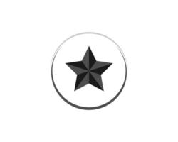 stella nera con logo vettoriale poligonale