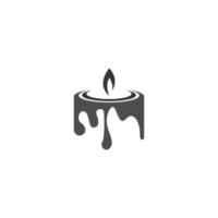 disegno dell'icona della candela vettore