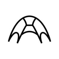vettore icona tenda. illustrazione del simbolo del contorno isolato