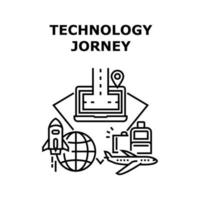 illustrazione vettoriale dell'icona di tecnologia jorney