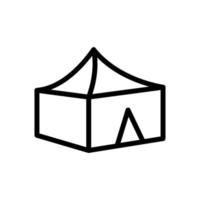 vettore icona tenda da sole estivo. illustrazione del simbolo del contorno isolato