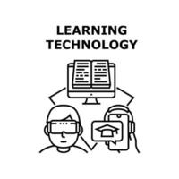 illustrazione vettoriale dell'icona della tecnologia di apprendimento