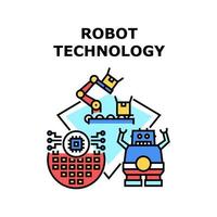 illustrazione vettoriale dell'icona della tecnologia robotica