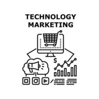 illustrazione vettoriale dell'icona di marketing tecnologico