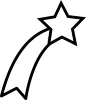 icona della stella di Natale del profilo su priorità bassa bianca. simbolo della stella. segno zodiacale volante. stile piatto. vettore