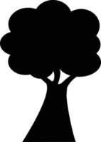 icona della siluetta dell'albero su priorità bassa bianca. stile piatto. icona dell'albero per il design, il logo, l'app, l'interfaccia utente del tuo sito web. simbolo dell'albero. vettore