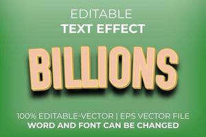 miliardi di effetti di testo, facile da modificare vettore
