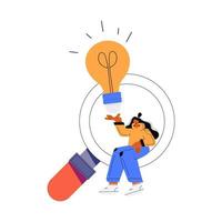 set di illustrazioni vettoriali per il concetto astratto di attività cerebrale. pensiero e immaginazione, problem solving, brainstorming, idea e fantasia, motivazione e ispirazione, trovano soluzione metafora astratta.