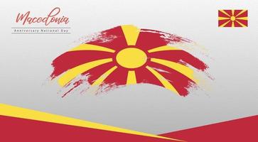 buona festa nazionale macedonia. banner, biglietto di auguri, design volantino. disegno del modello di poster vettore