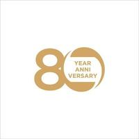 Celebrazione dell'anniversario degli 80 anni vettore