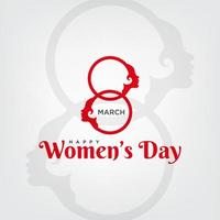 modello vettoriale per la giornata internazionale della donna felice giorno della donna