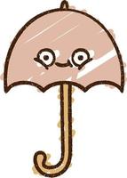 disegno a gessetto con ombrello vettore