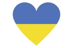 vettore di bandiera del cuore dell'ucraina su sfondo bianco.