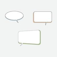 raccolta di etichetta di idea dell'icona di vettore del fumetto di discorso della bolla di chat