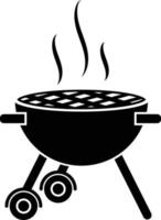 barbecue alla griglia, illustrazione dell'icona del vettore del barbecue