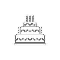 illustrazione vettoriale dell'icona del segno di torta