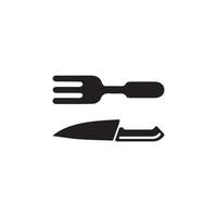 disegno dell'icona di forchetta, coltello e cucchiaio vettore