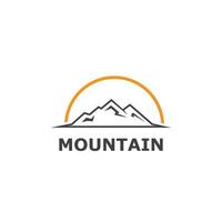 logo icona di montagna vettore