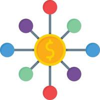 icona piatta di crowdfunding vettore