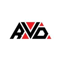 design del logo della lettera del triangolo rvd con forma triangolare. monogramma di design con logo triangolo rvd. modello di logo vettoriale triangolo rvd con colore rosso. logo triangolare rvd logo semplice, elegante e lussuoso. rvd