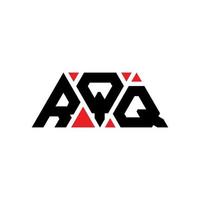 design del logo della lettera triangolare rqq con forma triangolare. monogramma di design del logo del triangolo rqq. modello di logo vettoriale triangolo rqq con colore rosso. logo triangolare rqq logo semplice, elegante e lussuoso. qq