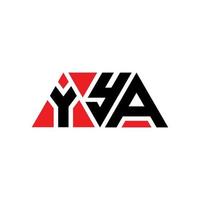 design del logo della lettera del triangolo yya con forma triangolare. yya triangolo logo design monogramma. modello di logo vettoriale triangolo yya con colore rosso. logo triangolare yya logo semplice, elegante e lussuoso. si