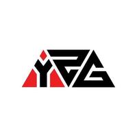 design del logo della lettera del triangolo yzg con forma triangolare. yzg triangolo logo design monogramma. modello di logo vettoriale triangolo yzg con colore rosso. logo triangolare yzg logo semplice, elegante e lussuoso. yzg