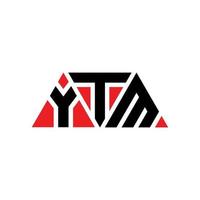 design del logo della lettera del triangolo ytm con forma triangolare. ytm triangolo logo design monogramma. modello di logo vettoriale triangolo ytm con colore rosso. logo triangolare ytm logo semplice, elegante e lussuoso. ytm