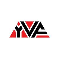 design del logo della lettera del triangolo yvf con forma triangolare. monogramma di design del logo del triangolo yvf. modello di logo vettoriale triangolo yvf con colore rosso. logo triangolare yvf logo semplice, elegante e lussuoso. yvf