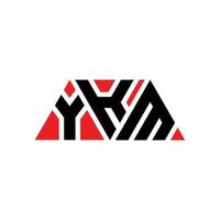 design del logo della lettera del triangolo ykm con forma triangolare. ykm triangolo logo design monogramma. modello di logo vettoriale triangolo ykm con colore rosso. logo triangolare ykm logo semplice, elegante e lussuoso. ykm