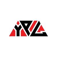 design del logo della lettera del triangolo ypl con forma triangolare. monogramma di design del logo del triangolo ypl. modello di logo vettoriale triangolo ypl con colore rosso. logo triangolare ypl logo semplice, elegante e lussuoso. ypl