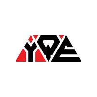 design del logo della lettera triangolare yqe con forma triangolare. yqe triangolo logo design monogramma. modello di logo vettoriale triangolo yqe con colore rosso. logo triangolare yqe logo semplice, elegante e lussuoso. yqe