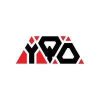 design del logo della lettera triangolare yqo con forma triangolare. yqo triangolo logo design monogramma. modello di logo vettoriale triangolo yqo con colore rosso. logo triangolare yqo logo semplice, elegante e lussuoso. yqo