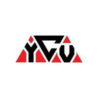 design del logo della lettera del triangolo ycv con forma triangolare. ycv triangolo logo design monogramma. modello di logo vettoriale triangolo ycv con colore rosso. logo triangolare ycv logo semplice, elegante e lussuoso. ycv