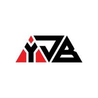 design del logo della lettera del triangolo yjb con forma triangolare. monogramma di design del logo del triangolo yjb. modello di logo vettoriale triangolo yjb con colore rosso. logo triangolare yjb logo semplice, elegante e lussuoso. yjb