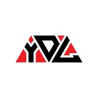 design del logo della lettera del triangolo ydl con forma triangolare. monogramma di design del logo del triangolo ydl. modello di logo vettoriale triangolo ydl con colore rosso. logo triangolare ydl logo semplice, elegante e lussuoso. ydl