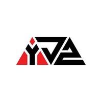 design del logo della lettera del triangolo yjz con forma triangolare. yjz triangolo logo design monogramma. modello di logo vettoriale triangolo yjz con colore rosso. logo triangolare yjz logo semplice, elegante e lussuoso. yjz