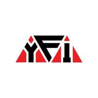 design del logo della lettera del triangolo yfi con forma triangolare. monogramma di design del logo del triangolo yfi. modello di logo vettoriale triangolo yfi con colore rosso. logo triangolare yfi logo semplice, elegante e lussuoso. yfi