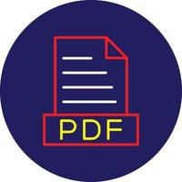 linea pdf multicolore vettore