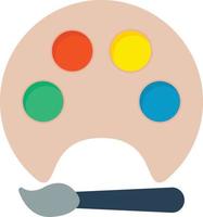 icona piatta della tavolozza dei colori vettore