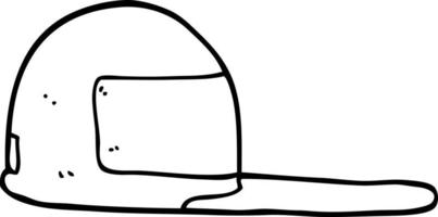 berretto da baseball del fumetto di disegno a tratteggio vettore