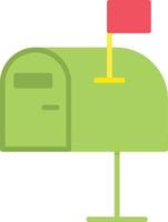 icona piatta della cassetta postale vettore